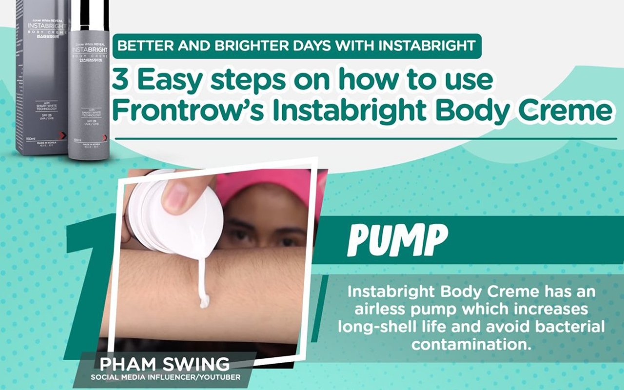 3 Easy Steps on How to Use Frontrow Instabright Body Creme
