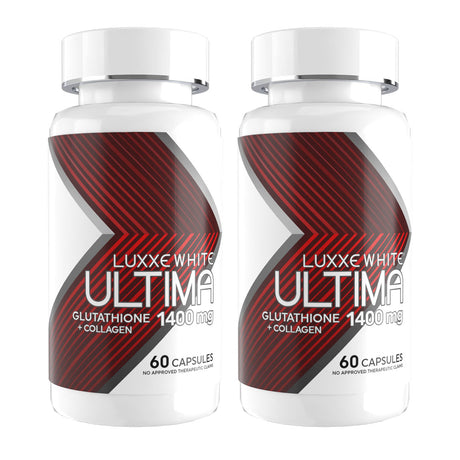 Luxxe White Ultima Glutathione + Collagen with Oral Sunblock and Oral Moisturizer 1400 mg 60 Capsules Supplement