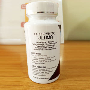 Luxxe White Ultima: The World's First All-in-One Skin System - Glutathione + Collagen + Oral Sunblock 1400mg