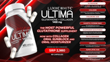 Luxxe White Ultima Glutathione + Collagen with Oral Sunblock and Oral Moisturizer  1400 mg 60 Capsules Supplement