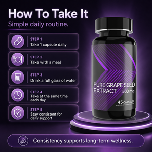 Luxxe White Protect: Pure Grape Seed Extract 500mg - Ultimate Antioxidant Protection