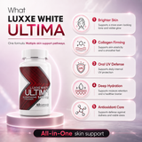 Luxxe White Ultima: The World's First All-in-One Skin System - Glutathione + Collagen + Oral Sunblock 1400mg