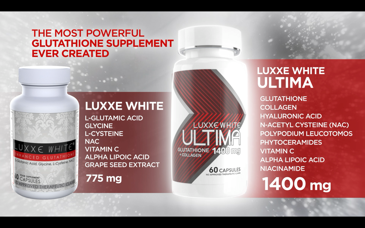 Old Luxxe White Glutathione vs New Luxxe White Ultimate Glutathione + Collagen