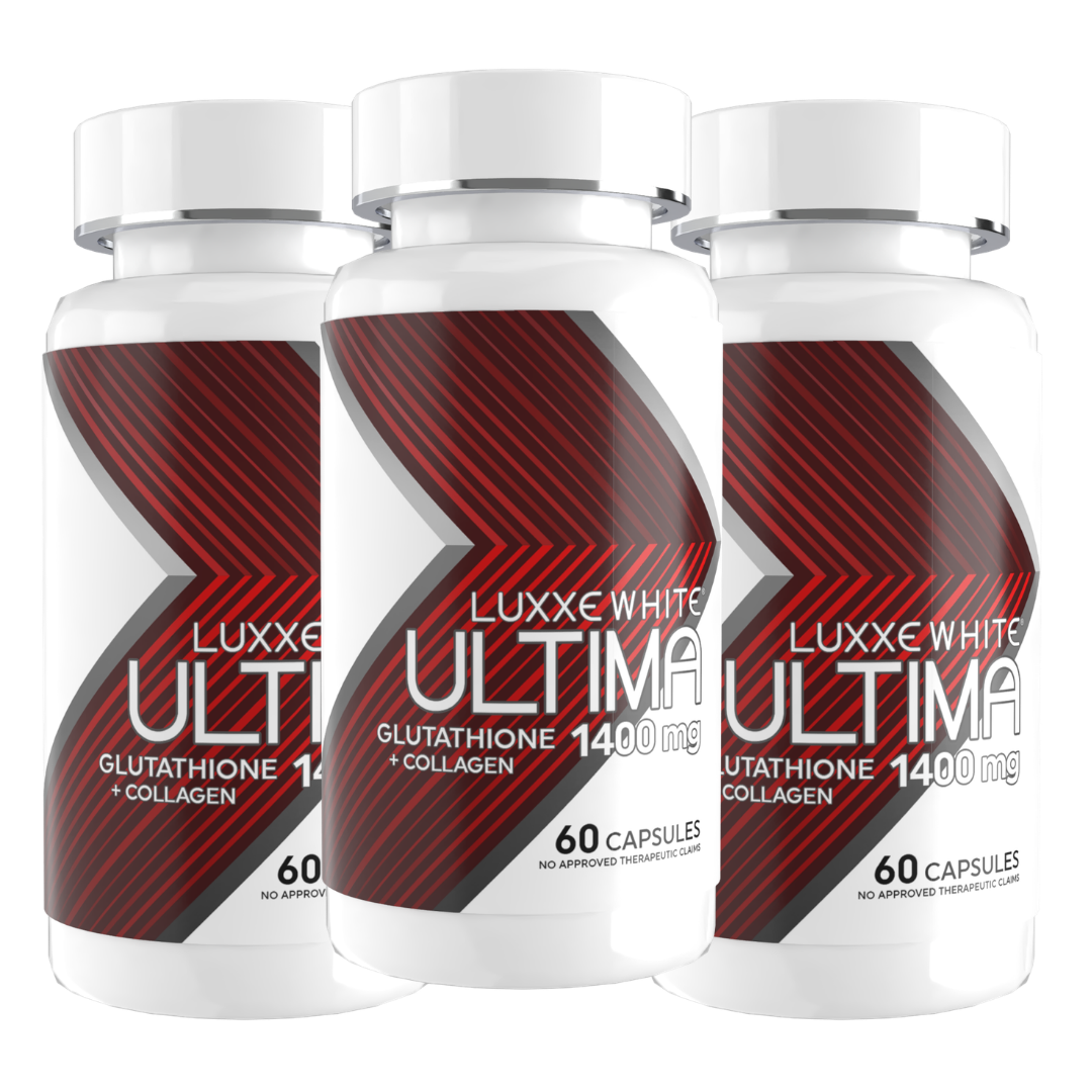 Luxxe White Ultima: The World's First All-in-One Skin System - Glutathione + Collagen + Oral Sunblock 1400mg