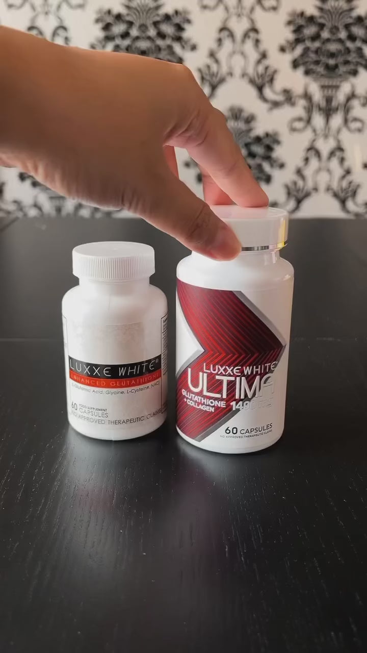 Luxxe White Ultima Glutathione + Collagen with Oral Sunblock and Oral Moisturizer 1400 mg 60 Capsules Supplement